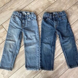 B'Gosh Little Kid's Classic Fit Jeans Bundle of 2 ~ Size 4 Regular ~ 100% Cotton